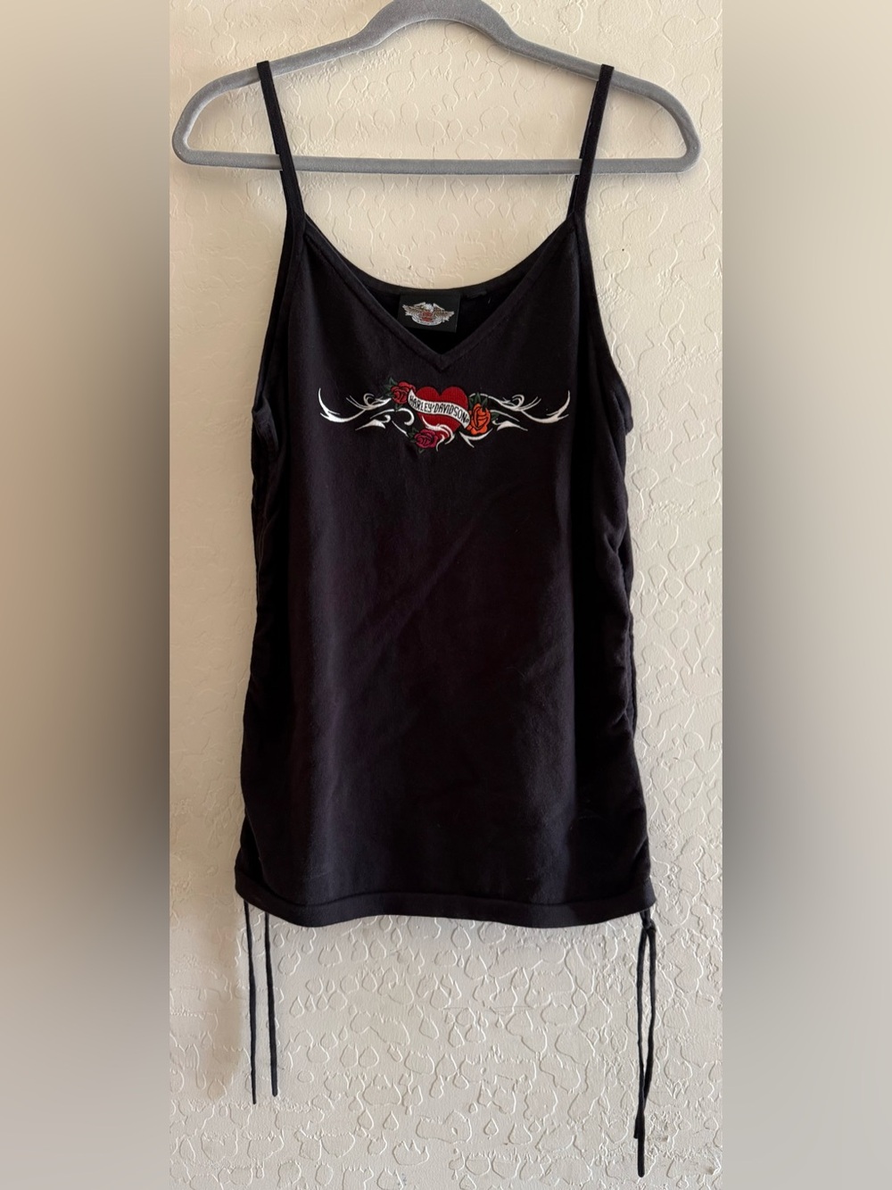 Harley-Davidson cotton blend black camisole tank top
